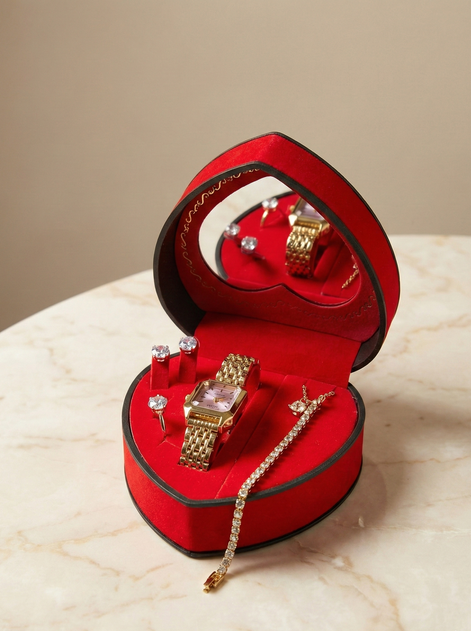 coffre bijoux cadeau femme rose