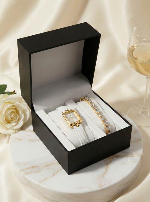 montre bracelet blanc